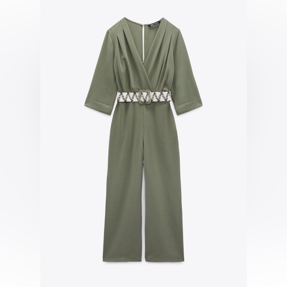 Zara Pants - ZARA | Long Belted Jumpsuit
